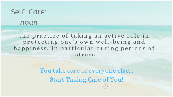 self-care definition on
image of beach