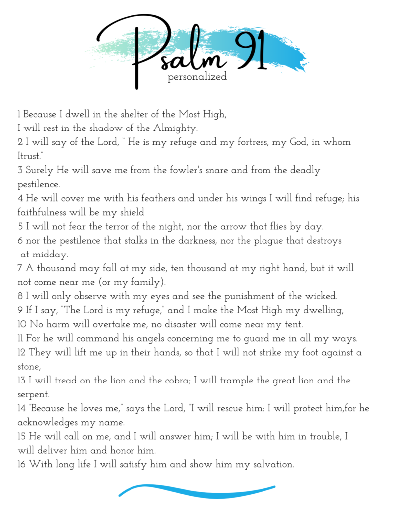psalm 91 personalized 