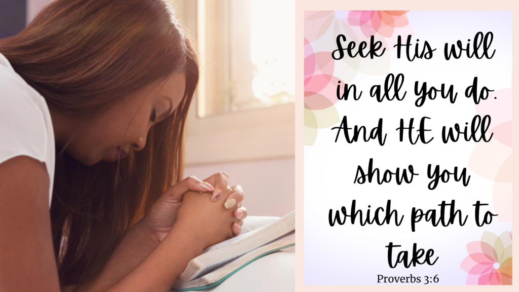 seek his will proverbs 3:6