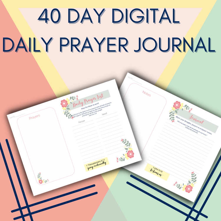 40 day digital planner prayer journal