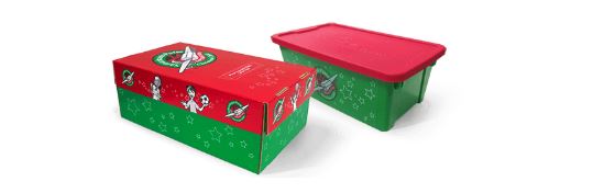 image of 2 operation christmas child boxes
