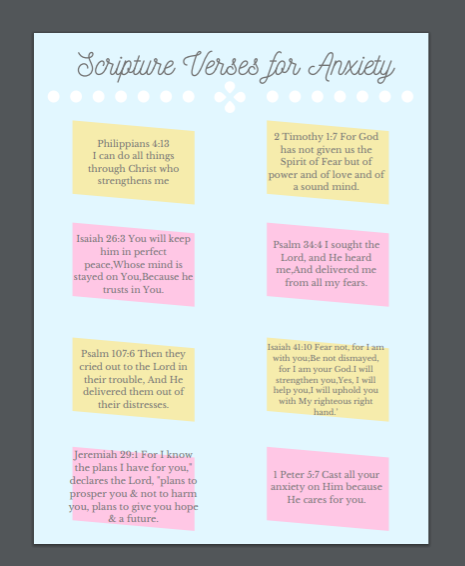 bible verses for anxiety
